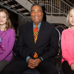 Community Services Minister Tony Ince & two kids who care